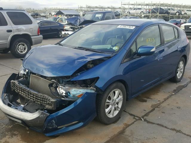 JHMZE2H79BS001269 - 2011 HONDA INSIGHT EX BLUE photo 2