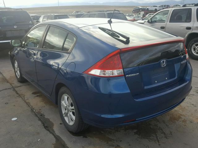 JHMZE2H79BS001269 - 2011 HONDA INSIGHT EX BLUE photo 3