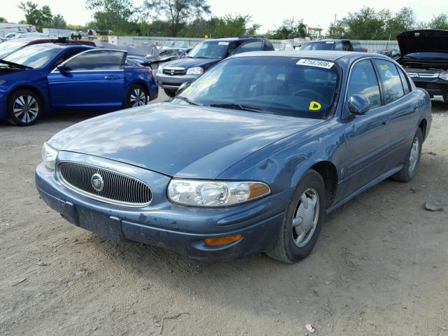 1G4HP54K3YU170053 - 2000 BUICK LESABRE CU BLUE photo 2