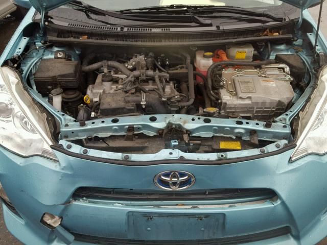 JTDKDTB36C1026350 - 2012 TOYOTA PRIUS C BLUE photo 7