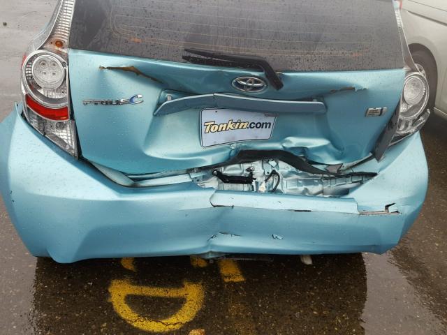 JTDKDTB36C1026350 - 2012 TOYOTA PRIUS C BLUE photo 9