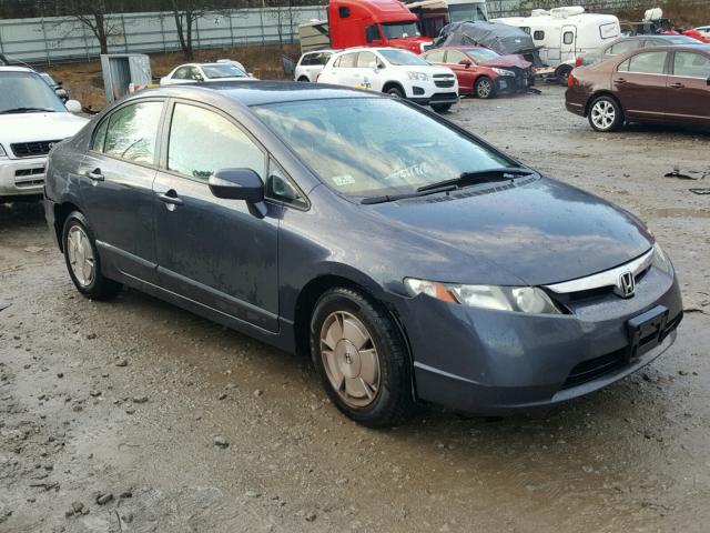 JHMFA36257S015947 - 2007 HONDA CIVIC HYBR BLUE photo 1