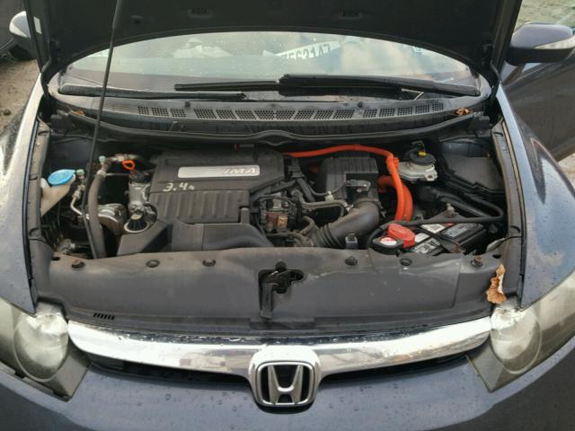 JHMFA36257S015947 - 2007 HONDA CIVIC HYBR BLUE photo 7