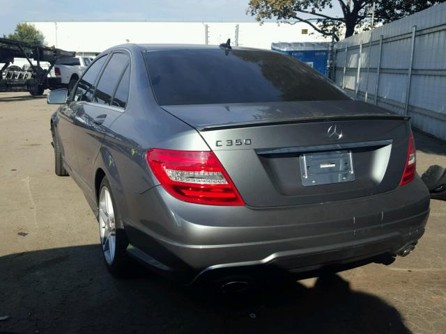 WDDGF5HB0CR221247 - 2012 MERCEDES-BENZ C 350 GRAY photo 3