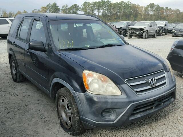 JHLRD68505C016674 - 2005 HONDA CR-V LX BLACK photo 1