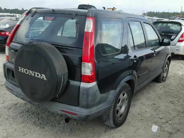 JHLRD68505C016674 - 2005 HONDA CR-V LX BLACK photo 4