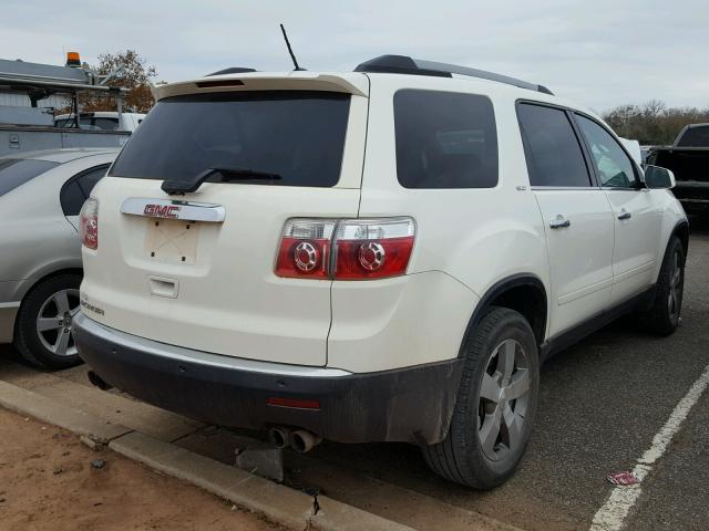 1GKKRRED6CJ346023 - 2012 GMC ACADIA SLT WHITE photo 4