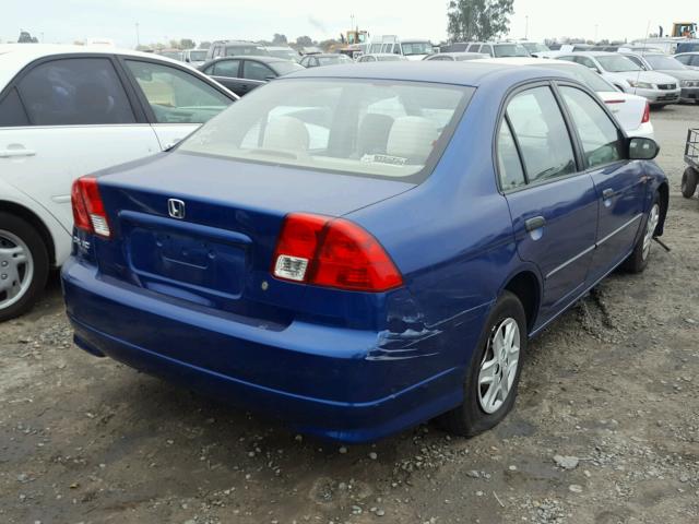 2HGES16315H571637 - 2005 HONDA CIVIC DX V BLUE photo 4