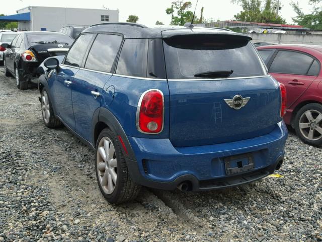 WMWZC3C52CWL83509 - 2012 MINI COOPER S C BLUE photo 3