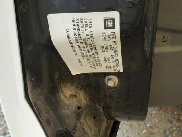 1G8AL55F86Z136381 - 2006 SATURN ION LEVEL WHITE photo 10