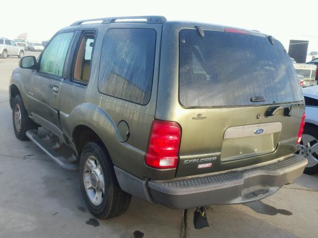 1FMYU70E12UB92421 - 2002 FORD EXPLORER S GREEN photo 3