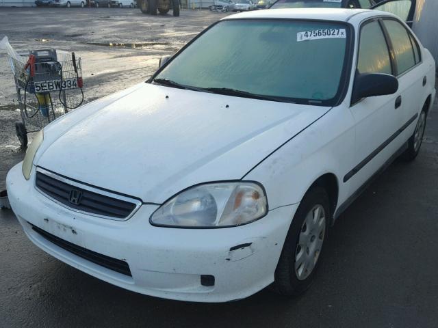 2HGEJ6670XH593389 - 1999 HONDA CIVIC LX WHITE photo 2