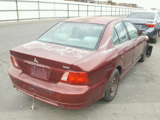 4A3AA46G83E149130 - 2003 MITSUBISHI GALANT ES BURGUNDY photo 4