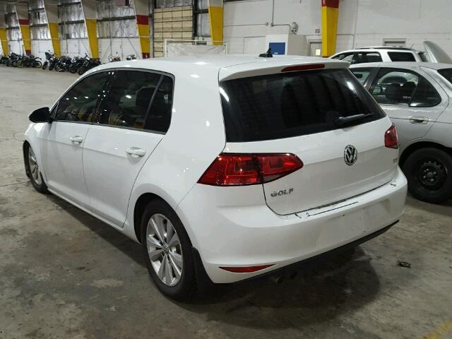 3VWRA7AU1FM088445 - 2015 VOLKSWAGEN GOLF TDI WHITE photo 3