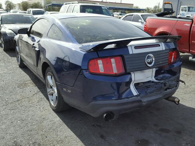 1ZVBP8CF1C5228158 - 2012 FORD MUSTANG GT BLUE photo 3