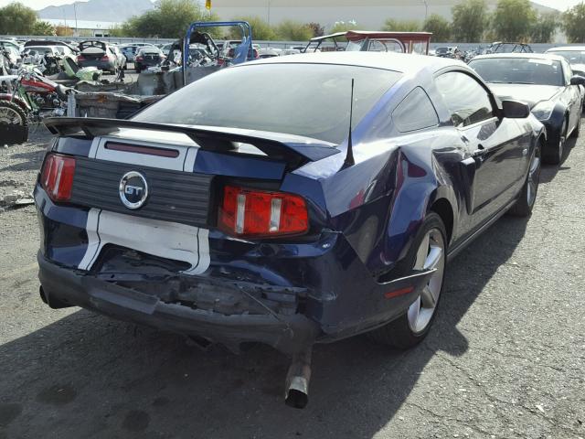 1ZVBP8CF1C5228158 - 2012 FORD MUSTANG GT BLUE photo 4