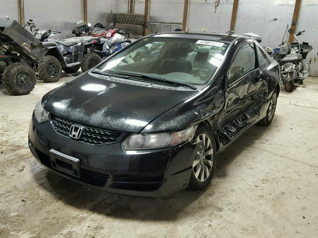 2HGFG118X9H504355 - 2009 HONDA CIVIC EX BLACK photo 2