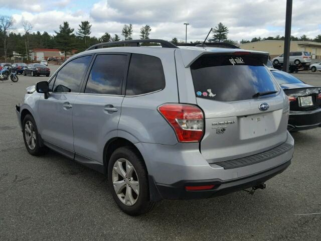 JF2SJAPC4EH403050 - 2014 SUBARU FORESTER 2 GRAY photo 3