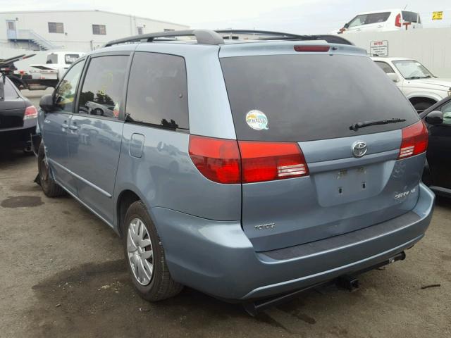 5TDZA23CX5S295778 - 2005 TOYOTA SIENNA CE BLUE photo 3