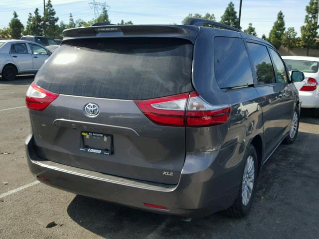 5TDYZ3DC4HS878036 - 2017 TOYOTA SIENNA XLE CHARCOAL photo 4