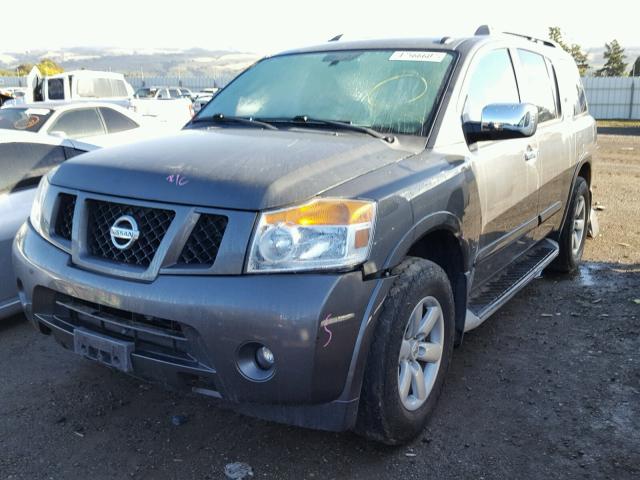 5N1AA0NCXBN612437 - 2011 NISSAN ARMADA SV GRAY photo 2