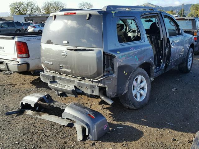 5N1AA0NCXBN612437 - 2011 NISSAN ARMADA SV GRAY photo 4