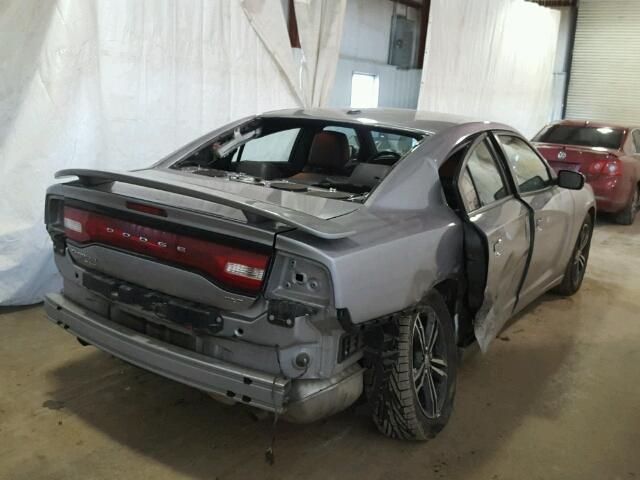 2C3CDXJG4EH335145 - 2014 DODGE CHARGER SX GRAY photo 4