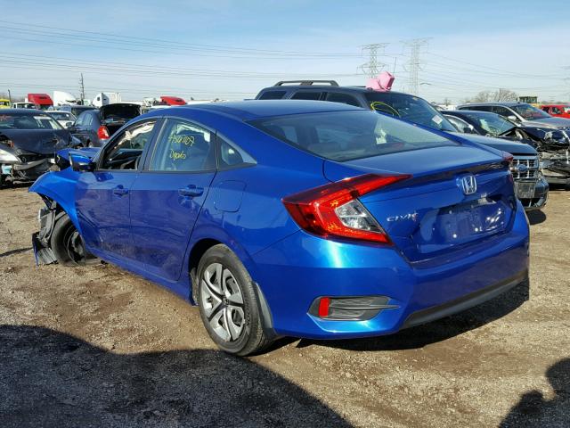 19XFC2F51GE089644 - 2016 HONDA CIVIC LX BLUE photo 3