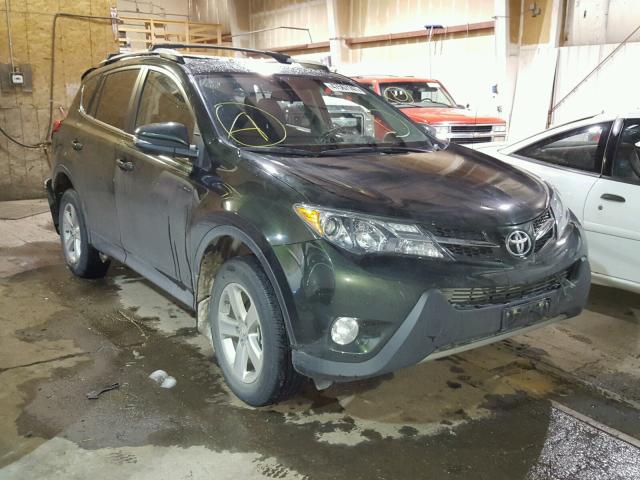 2T3RFREV3DW111142 - 2013 TOYOTA RAV4 XLE GREEN photo 1