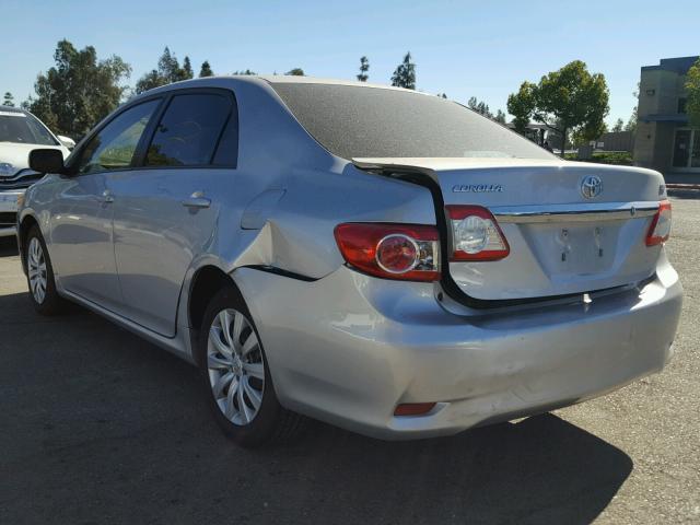 5YFBU4EE2CP046416 - 2012 TOYOTA COROLLA BA SILVER photo 3