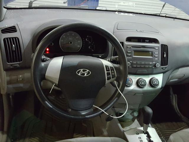 KMHDU46D27U205552 - 2007 HYUNDAI ELANTRA GL BLUE photo 9