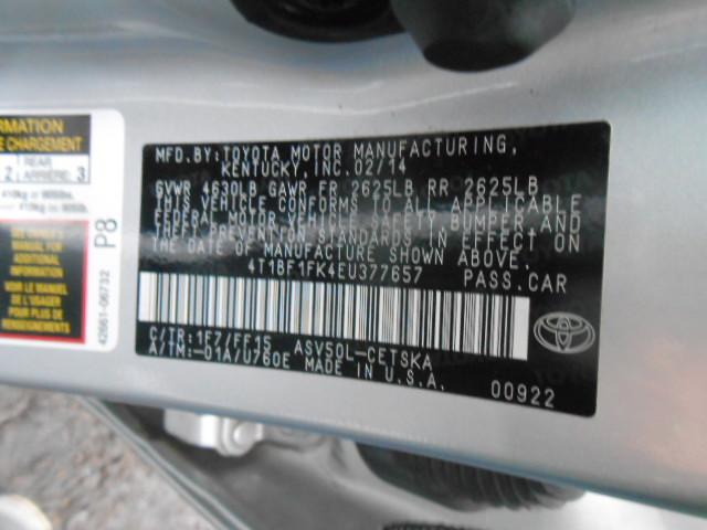 4T1BF1FK4EU377657 - 2014 TOYOTA CAMRY L SILVER photo 10