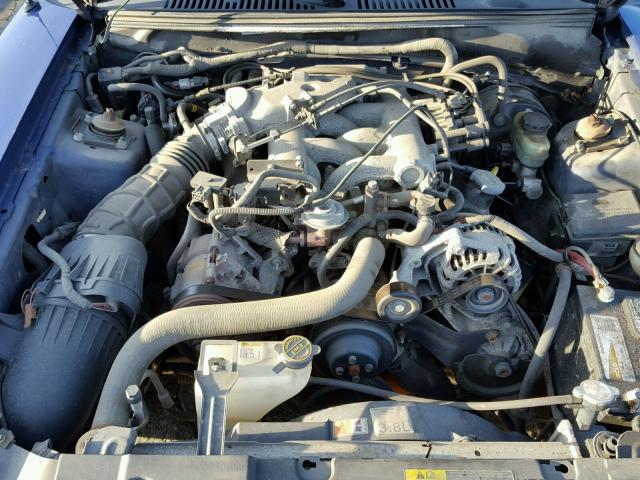 1FAFP40442F202751 - 2002 FORD MUSTANG BLUE photo 7