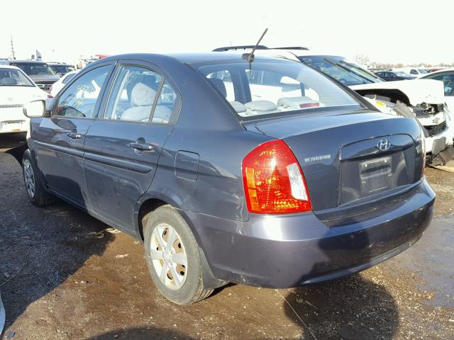 KMHCN4AC6AU475429 - 2010 HYUNDAI ACCENT GLS CHARCOAL photo 3