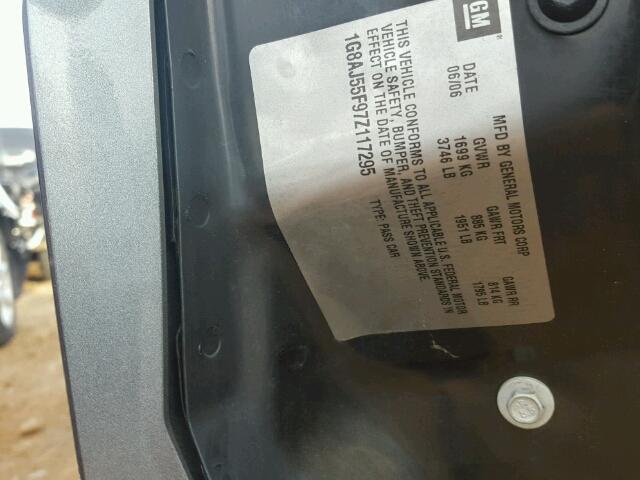 1G8AJ55F97Z117295 - 2007 SATURN ION LEVEL Boz foto 10