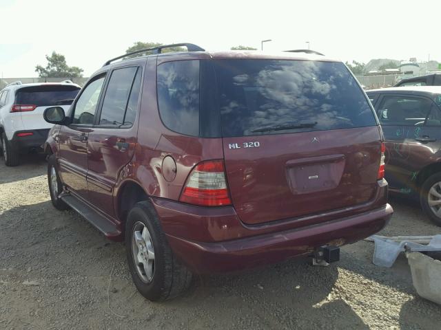 4JGAB54E7YA151422 - 2000 MERCEDES-BENZ ML 320 MAROON photo 3