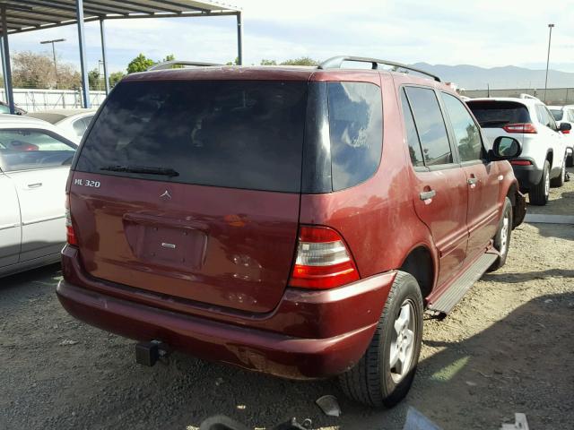 4JGAB54E7YA151422 - 2000 MERCEDES-BENZ ML 320 MAROON photo 4