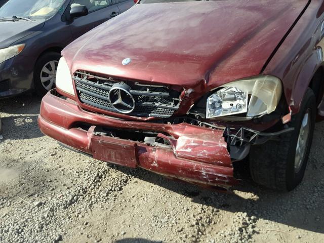 4JGAB54E7YA151422 - 2000 MERCEDES-BENZ ML 320 MAROON photo 9