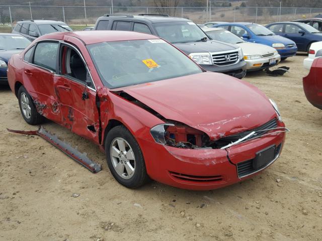 2G1WT55N681311623 - 2008 CHEVROLET IMPALA LT RED photo 1