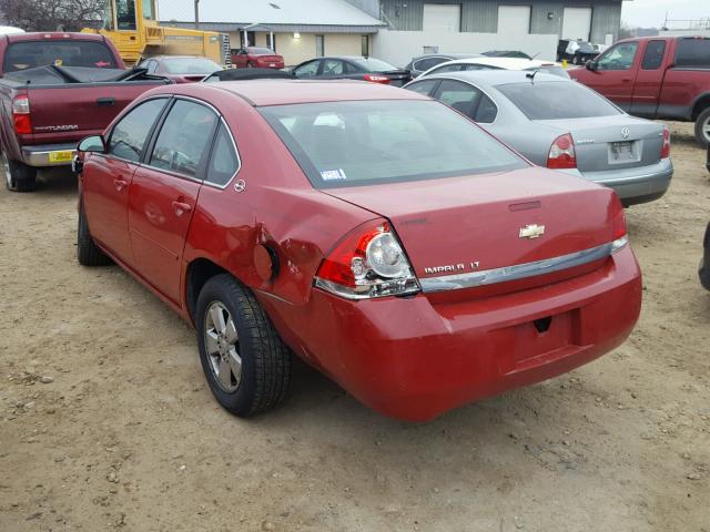 2G1WT55N681311623 - 2008 CHEVROLET IMPALA LT RED photo 3