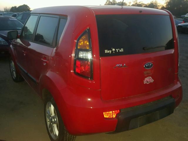 KNDJT2A29B7311198 - 2011 KIA SOUL + RED photo 3