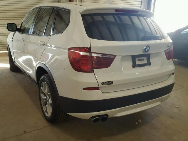 5UXWX7C55E0E78056 - 2014 BMW X3 XDRIVE3 WHITE photo 3