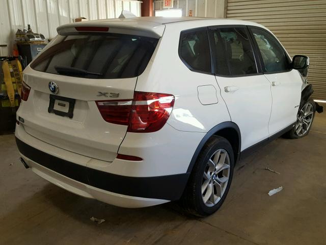 5UXWX7C55E0E78056 - 2014 BMW X3 XDRIVE3 WHITE photo 4