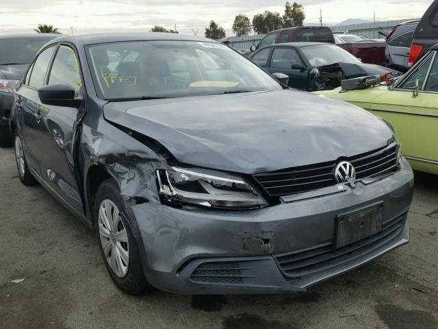 3VW1K7AJ2EM358958 - 2014 VOLKSWAGEN JETTA BASE GRAY photo 1