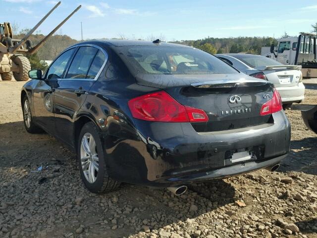 JN1CV6ARXDM763983 - 2013 INFINITI G37 BLACK photo 3