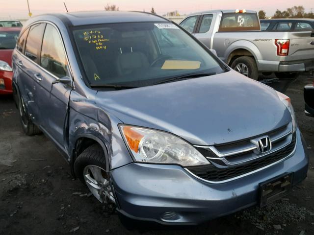 JHLRE4H74AC007358 - 2010 HONDA CR-V EXL BLUE photo 1