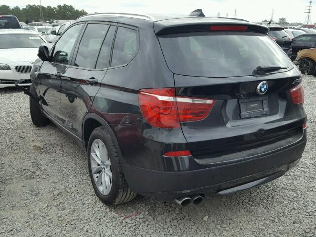 5UXWX9C5XD0A28395 - 2013 BMW X3 XDRIVE2 Czarny zdjęcie 3