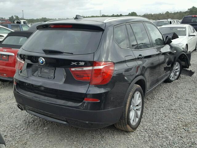 5UXWX9C5XD0A28395 - 2013 BMW X3 XDRIVE2 Czarny zdjęcie 4