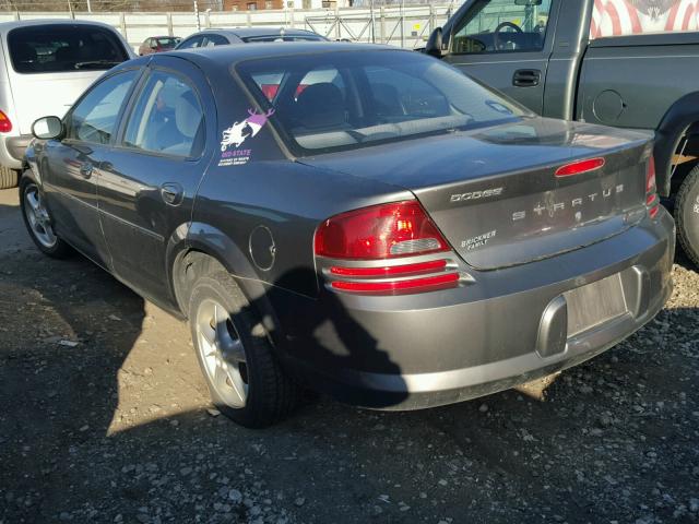 1B3EL46X24N249497 - 2004 DODGE STRATUS SX GRAY photo 3