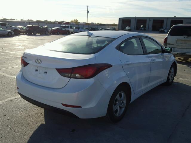 5NPDH4AE8FH596790 - 2015 HYUNDAI ELANTRA SE WHITE photo 4